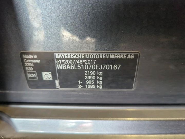 Photo 9 VIN: WBA6L51070FJ70167 - BMW 3-SERIE TOURING 