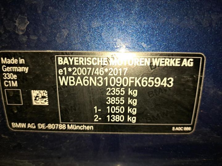 Photo 20 VIN: WBA6N31090FK65943 - BMW SERIE 3 TOURING 