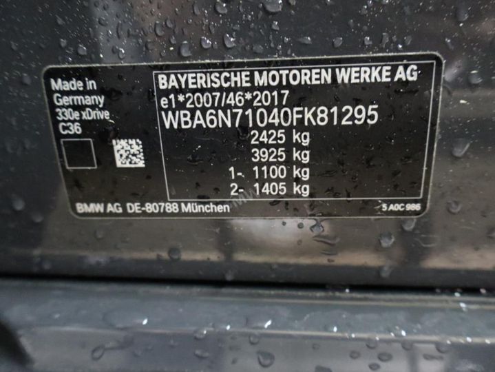 Photo 13 VIN: WBA6N71040FK81295 - BMW 330E 