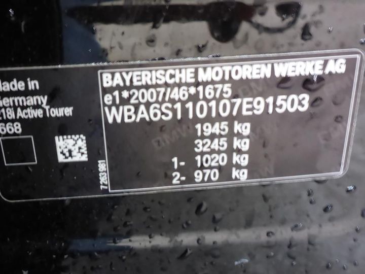 Photo 13 VIN: WBA6S110107E91503 - BMW SERIES 2 ACTIVE 