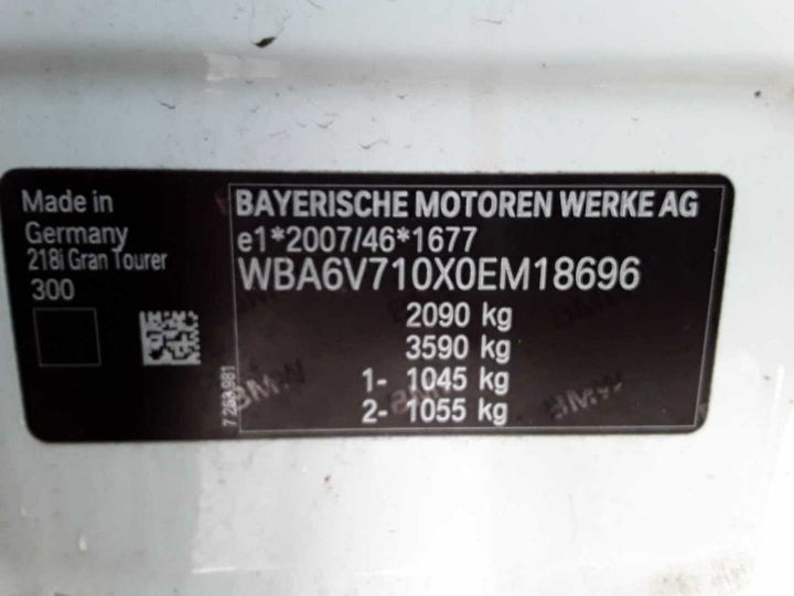 Photo 19 VIN: WBA6V710X0EM18696 - BMW 218I GRAN TOURER 