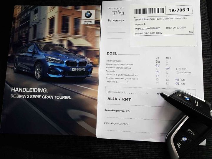 Photo 21 VIN: WBA6V710X0EM28547 - BMW 2 SERIE GRAN TOURER 