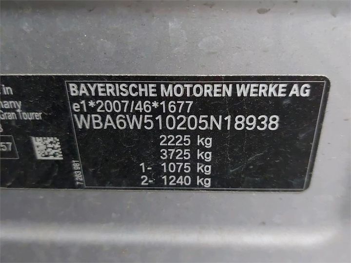 Photo 12 VIN: WBA6W510205N18938 - BMW SERIE 2 GRAN TOURER 