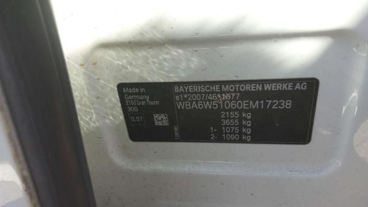 Photo 16 VIN: WBA6W51060EM17238 - BMW SERIE 2 GRAN TOURER 