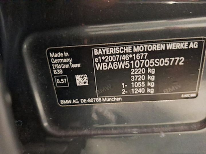 Photo 10 VIN: WBA6W510705S05772 - BMW 2 GRAN TOURER DIESEL - 2018 