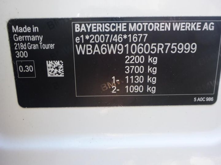 Photo 17 VIN: WBA6W910605R75999 - BMW SERIA 2 GRAN TO 