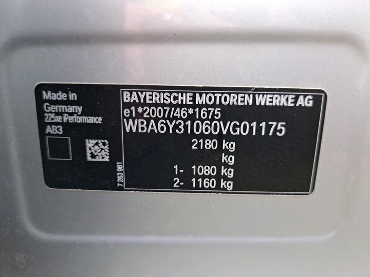 Photo 7 VIN: WBA6Y31060VG01175 - BMW SERIE 2 ACTIVE 