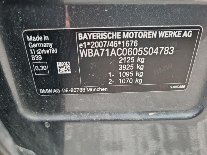 Photo 3 VIN: WBA71AC0605S04783 - BMW X1 