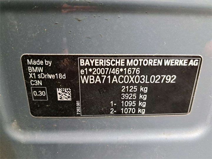 Photo 8 VIN: WBA71AC0X03L02792 - BMW X1 