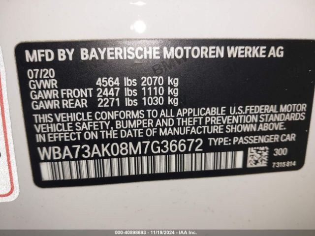 Photo 8 VIN: WBA73AK08M7G36672 - BMW 228I 