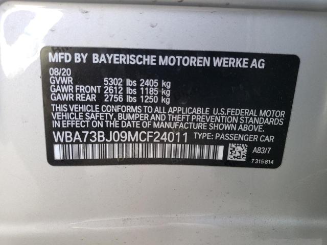 Photo 11 VIN: WBA73BJ09MCF24011 - BMW 5 SERIES 