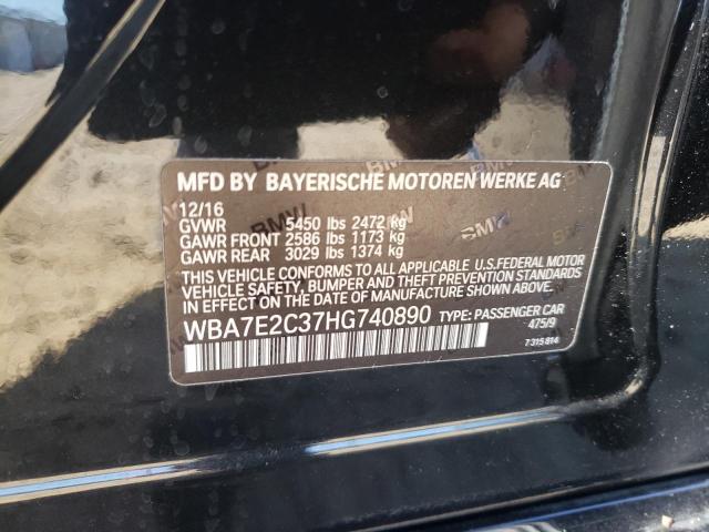 Photo 9 VIN: WBA7E2C37HG740890 - BMW 740 I 