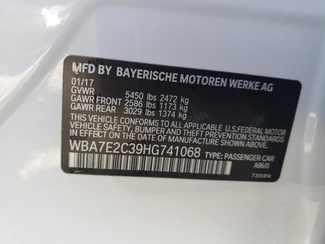 Photo 11 VIN: WBA7E2C39HG741068 - BMW 7 SERIES 