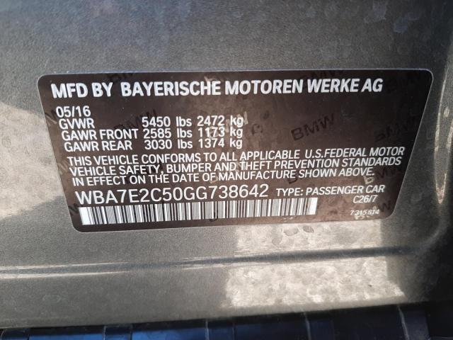 Photo 9 VIN: WBA7E2C50GG738642 - BMW 740 I 