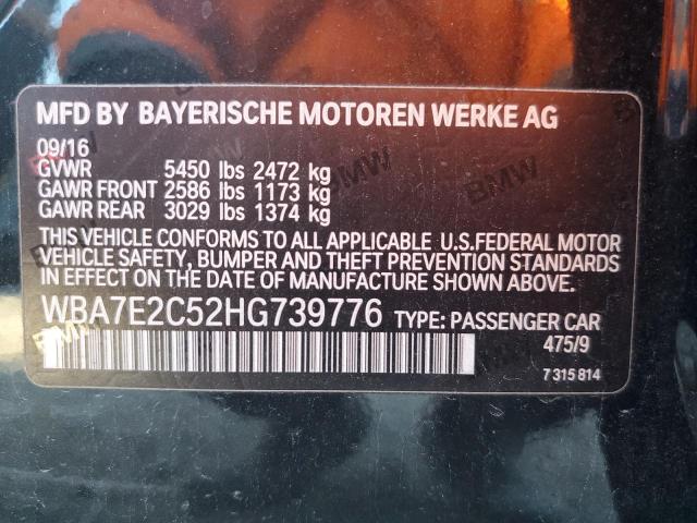 Photo 11 VIN: WBA7E2C52HG739776 - BMW 740 I 