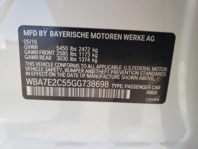 Photo 11 VIN: WBA7E2C55GG738698 - BMW 740 I 