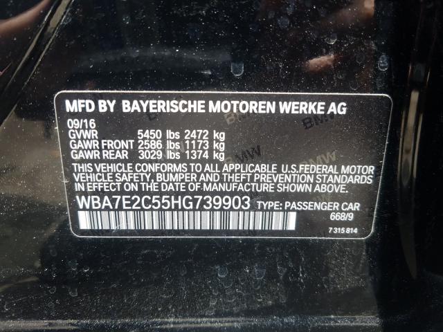 Photo 9 VIN: WBA7E2C55HG739903 - BMW 740 I 