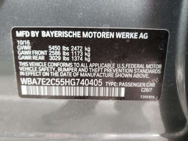 Photo 9 VIN: WBA7E2C55HG740405 - BMW 740 I 