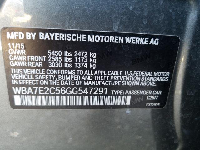 Photo 9 VIN: WBA7E2C56GG547291 - BMW 740 I 