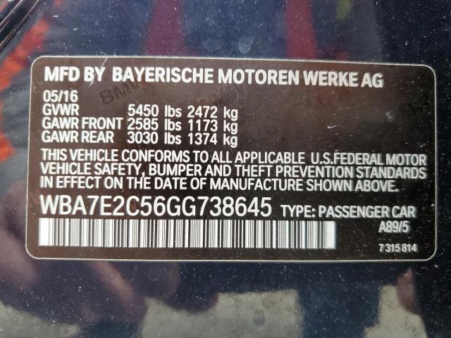 Photo 11 VIN: WBA7E2C56GG738645 - BMW 740 I 