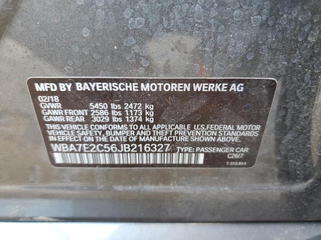 Photo 11 VIN: WBA7E2C56JB216327 - BMW 7 SERIES 