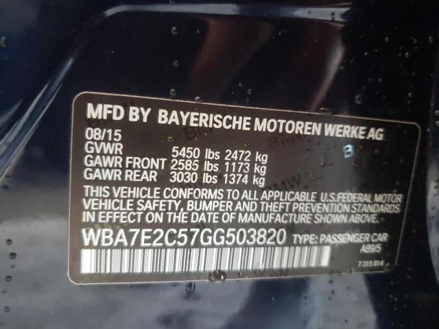 Photo 9 VIN: WBA7E2C57GG503820 - BMW 740 I 