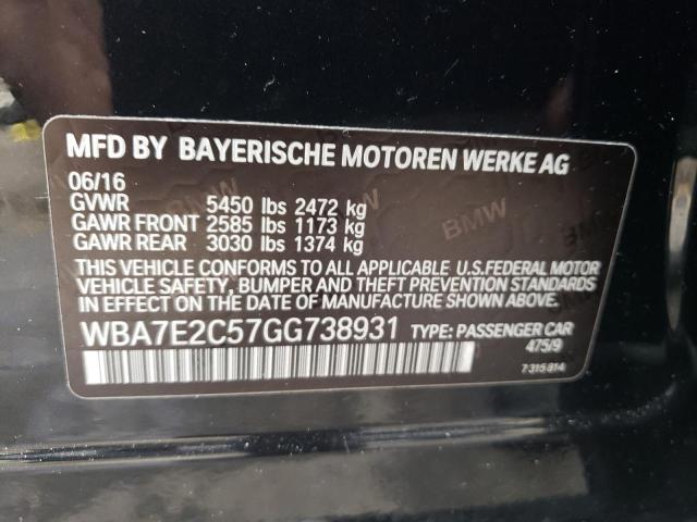 Photo 11 VIN: WBA7E2C57GG738931 - BMW 740 I 