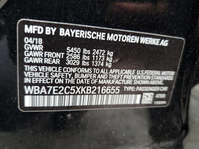 Photo 11 VIN: WBA7E2C5XKB216655 - BMW 740 I 