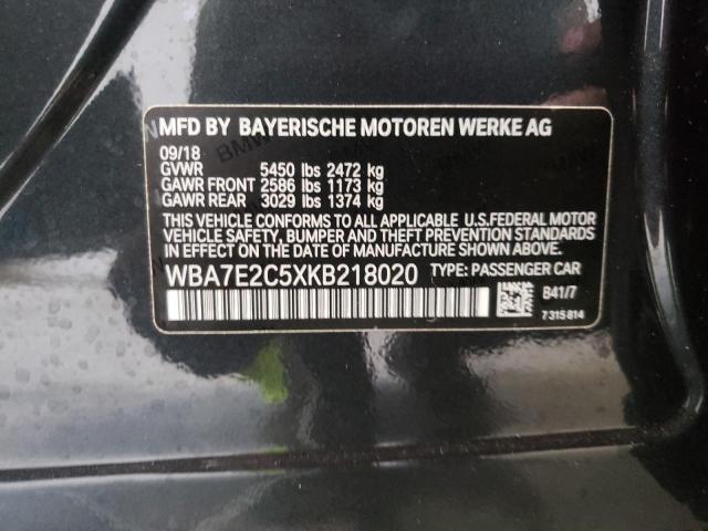 Photo 9 VIN: WBA7E2C5XKB218020 - BMW 740 I 