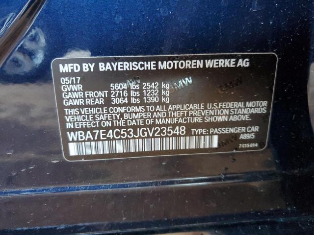 Photo 11 VIN: WBA7E4C53JGV23548 - BMW 740 XI 