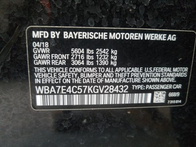 Photo 9 VIN: WBA7E4C57KGV28432 - BMW 740 XI 