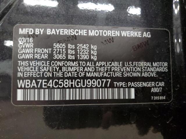 Photo 11 VIN: WBA7E4C58HGU99077 - BMW 740 XI 