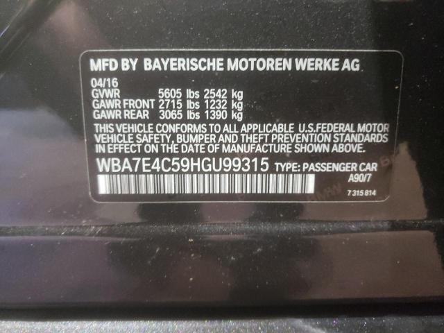 Photo 12 VIN: WBA7E4C59HGU99315 - BMW 7 SERIES 