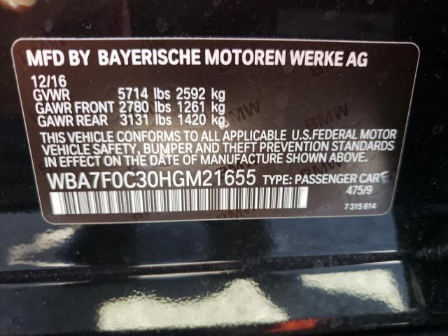 Photo 11 VIN: WBA7F0C30HGM21655 - BMW 7 SERIES 