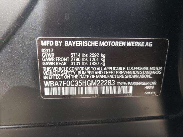 Photo 11 VIN: WBA7F0C35HGM22283 - BMW 7 SERIES 