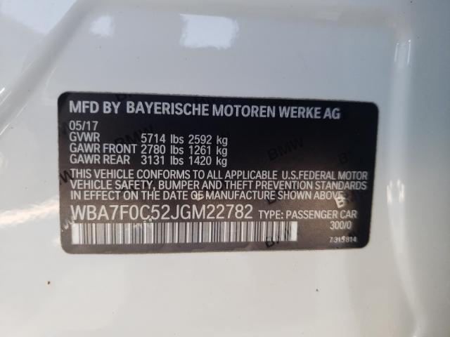 Photo 9 VIN: WBA7F0C52JGM22782 - BMW 750 I 