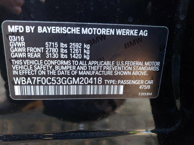 Photo 11 VIN: WBA7F0C53GGM20418 - BMW 750 I 