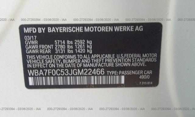 Photo 8 VIN: WBA7F0C53JGM22466 - BMW 750I 