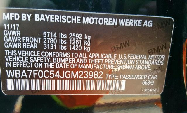 Photo 9 VIN: WBA7F0C54JGM23982 - BMW 750LI 