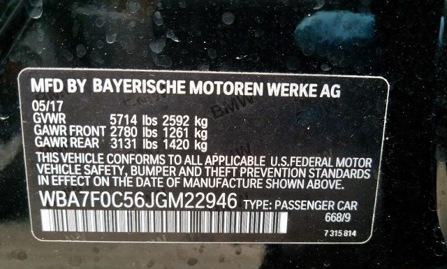 Photo 9 VIN: WBA7F0C56JGM22946 - BMW 750I 