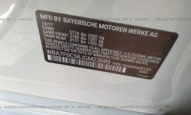 Photo 8 VIN: WBA7F0C56JGM23689 - BMW 750I 