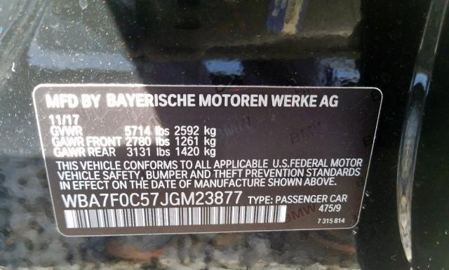 Photo 9 VIN: WBA7F0C57JGM23877 - BMW 750I 