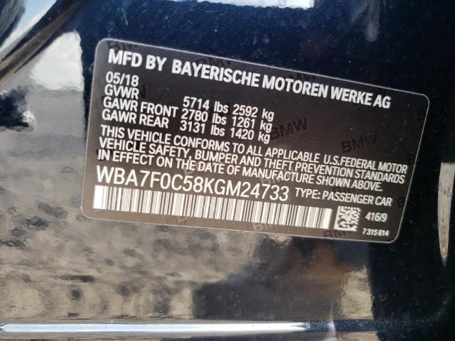 Photo 11 VIN: WBA7F0C58KGM24733 - BMW 750 I 