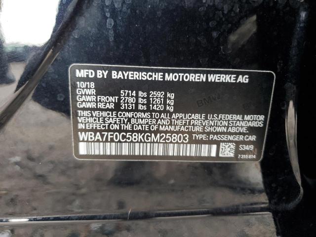 Photo 11 VIN: WBA7F0C58KGM25803 - BMW 750 I 