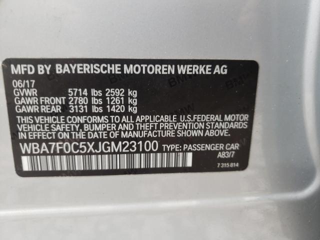 Photo 9 VIN: WBA7F0C5XJGM23100 - BMW 750 I 