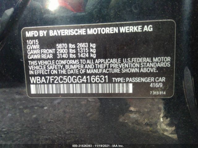 Photo 8 VIN: WBA7F2C50GG416631 - BMW 750 