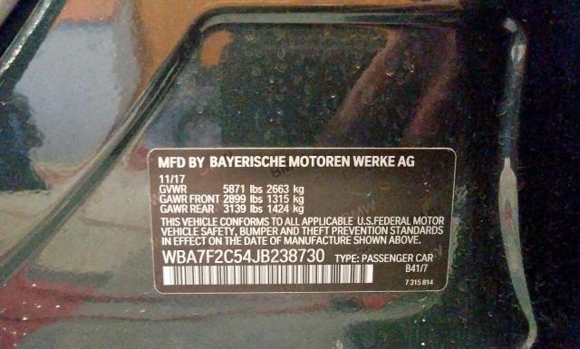 Photo 9 VIN: WBA7F2C54JB238730 - BMW 750I 