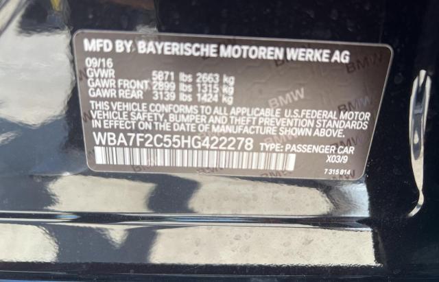 Photo 9 VIN: WBA7F2C55HG422278 - BMW 750 XI 