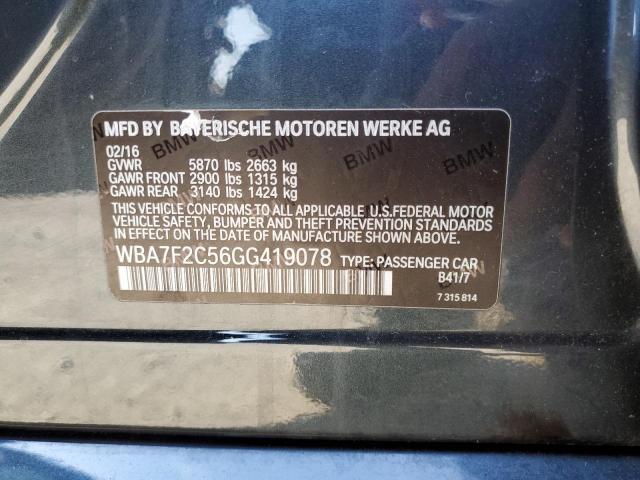 Photo 11 VIN: WBA7F2C56GG419078 - BMW 7 SERIES 