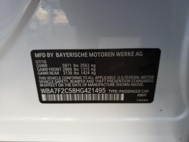 Photo 11 VIN: WBA7F2C58HG421495 - BMW 750 XI 